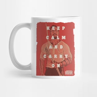 keep calm and carry on red alan ritchson Mug